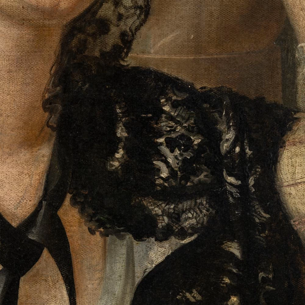 Ritratto di giovane signora con pappagallo - dettaglio 1